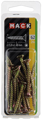 Mack 1018021 - spainplschr.vzkop-auto-assemblage plaqué jaune 26 pièces 5,0 x 40 mm | 5 pièces - afbeelding 2