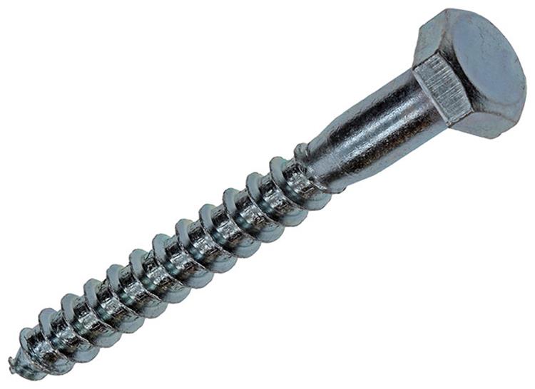 Mack 1018051 - boulon fileté à bois en acier galvanisé 16 pièces 8 x 70 mm | 5 pièces