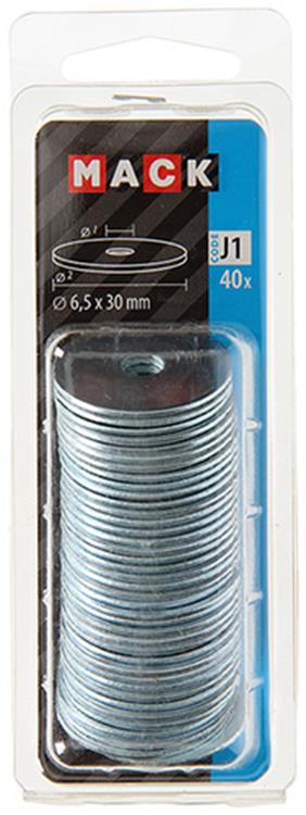 Mack 1018126 - rondelle de carrosserie galvanisée40 pcs 6,5 x 30 mm | 5 pièces
