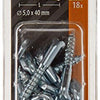 Mack 1018149 - vis à oreilles avec fente galvanisée 18 pcs 5,0 x 40 mm | 5 pièces