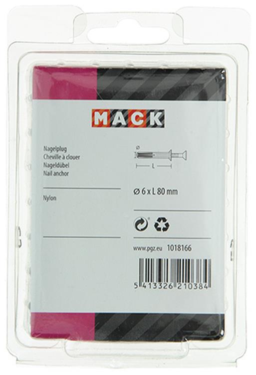 Mack 1018166 - bouchon à clous en nylon polyamide 30 pièces 6 x 80 mm | 3 pièces