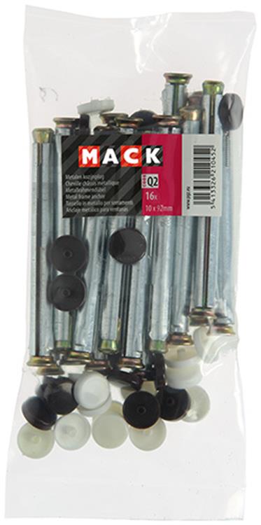 Mack 1018170 - cheville pour cadre métallique en acier galvanisé 16 pièces 10 x 90 mm | 5 pièces