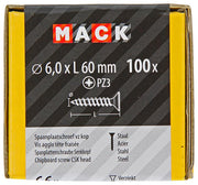 Mack 1020123 - vis pour panneaux d'aggloméré avec tête jaune avec 100 pièces 6,0 x 60 mm | 2 pièces - afbeelding 4