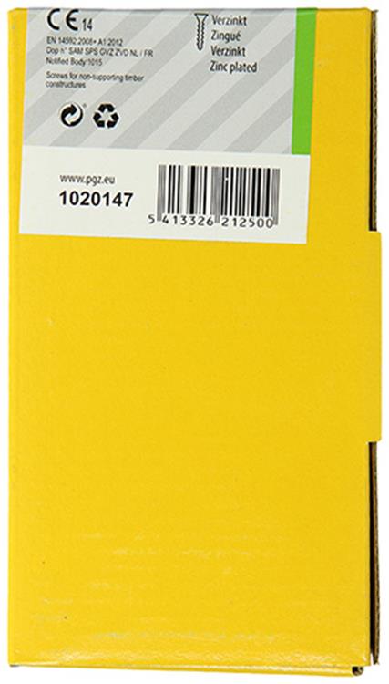 Mack 1020147 - vis pour panneaux d'aggloméré vz kp-self-lockinggvz 200pcs 4,5 x 50 mm | 2 pièces