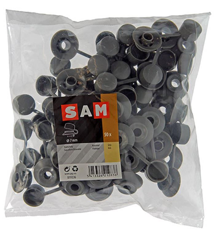 Mack 1020172 - coque de fermeture gris 50 pcs. 7mm | 5 pièces