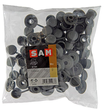 Mack 1020172 - coque de fermeture gris 50 pcs. 7mm | 5 pièces