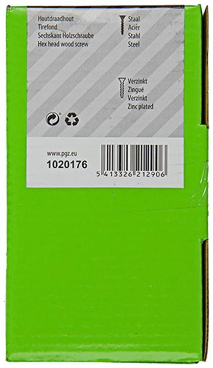 Mack 1020176 - boulon fileté à bois galvanisé 50 pcs 8 x 60 mm | 3 pièces