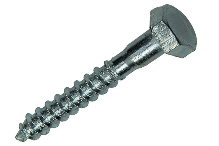 Mack 1020181 - boulon fileté à bois galvanisé 30 pcs 10 x 70 mm | 3 pièces