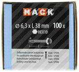 Mack 1020187 - vis autoperceuse tête hexagonale EPDM-vz 100pcs 6,3 x 38 mm | 2 pièces - afbeelding 4
