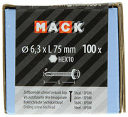 Mack 1020189 - vis autoperceuse tête hexagonale EPDM-vz 100pcs 6,3 x 75 mm | 1 pièce - afbeelding 4