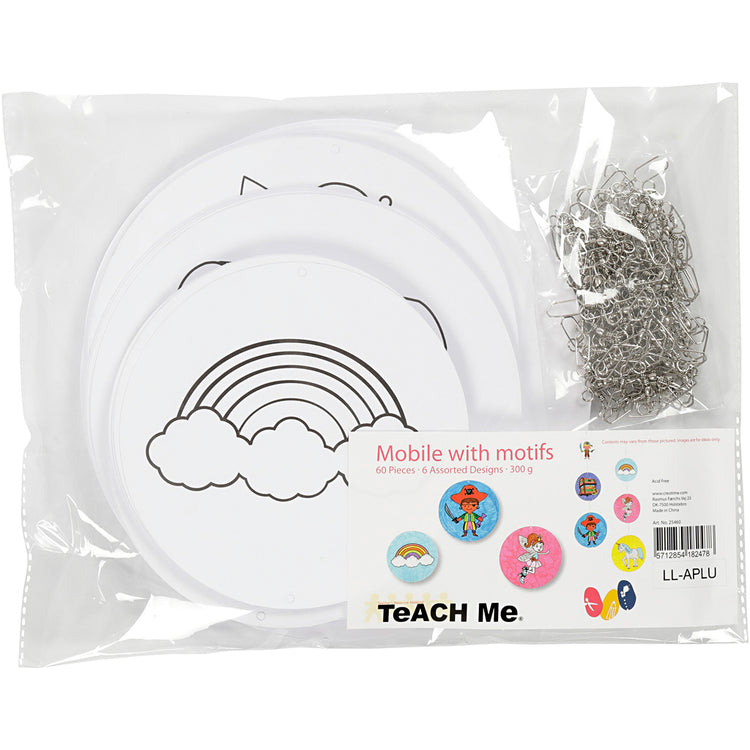 Mobiles d'entreprise Creativ avec motif, d 12+15+18 cm, 300 gr, blanc, 20 set 1 boîte