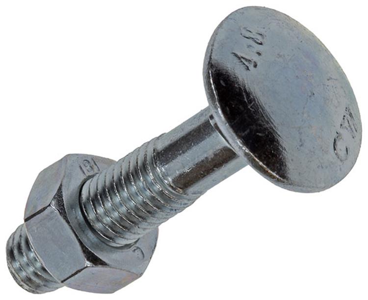 Mack 1020205 - boulon à bois + écrou galvanisé 22 stm8 x 40 mm | 5 pièces