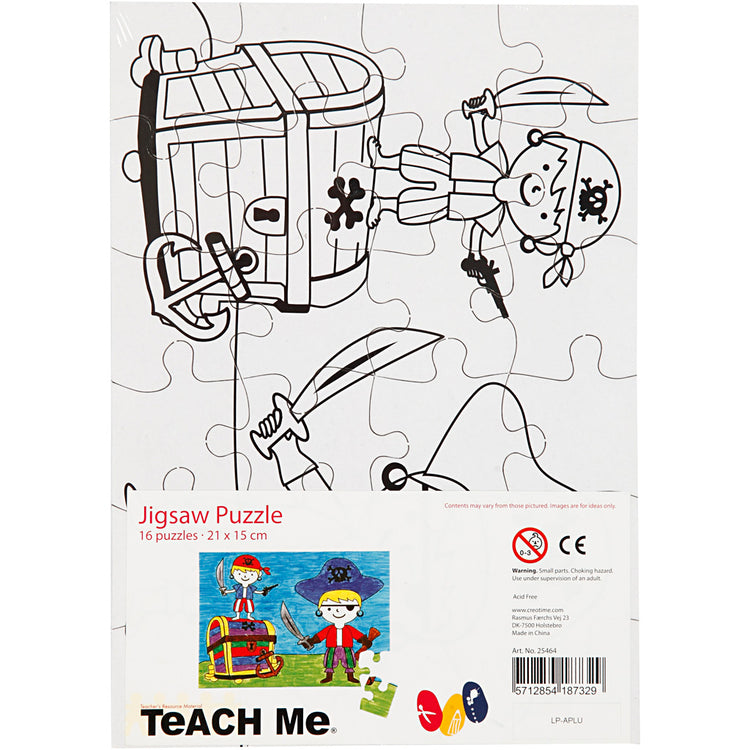 Puzzle Creativ company, taille 15x21 cm, blanc, 16x24 pièces, 16 pièces 1 boîte