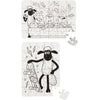 Puzzle Shaun le mouton, dimension 13x18,3 cm, 2 pièces 1 boîte