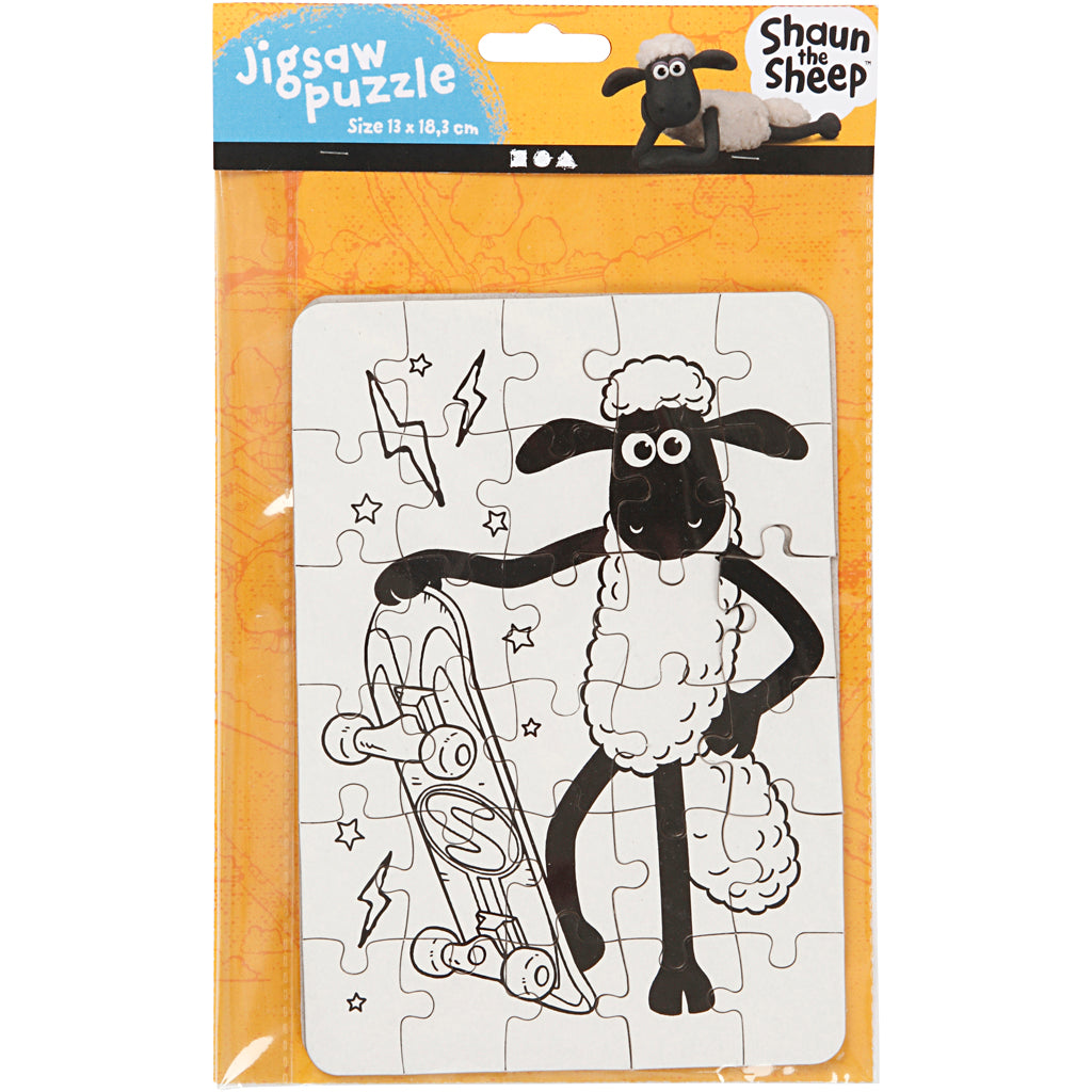 Puzzle Shaun le mouton, dimension 13x18,3 cm, 2 pièces 1 boîte