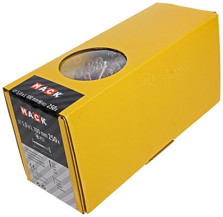 Mack 1020273 - vis pour panneaux d'aggloméré tête vz gvz 250 pièces 5,0 x 100 mm | 1 pièce
