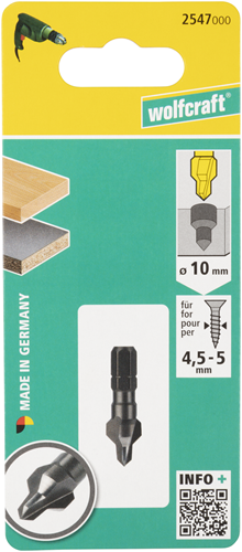 Foret à fraiser Wolfcraft | ws | 6 faces | ø4-10mm | 1 pièce - 2547000