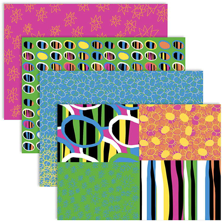 Papier de découpage Vivi Gade, feuille 25x35 cm, 17 g, couleurs joyeuses, 4x2 feuilles 1 boîte