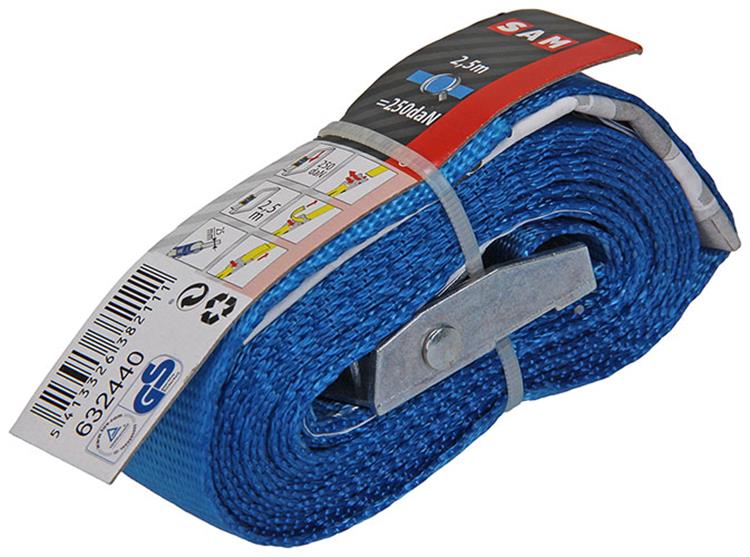Mack 1023383 - ruban polyester, avec boucle, 25mm-2,5m max250kg | 12 pièces