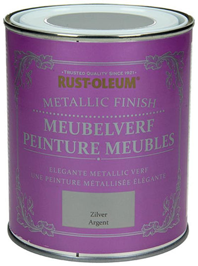 Rust-oleum 1050980 - peinture pour meubles argent métallisé 750 ml | 1 pièce