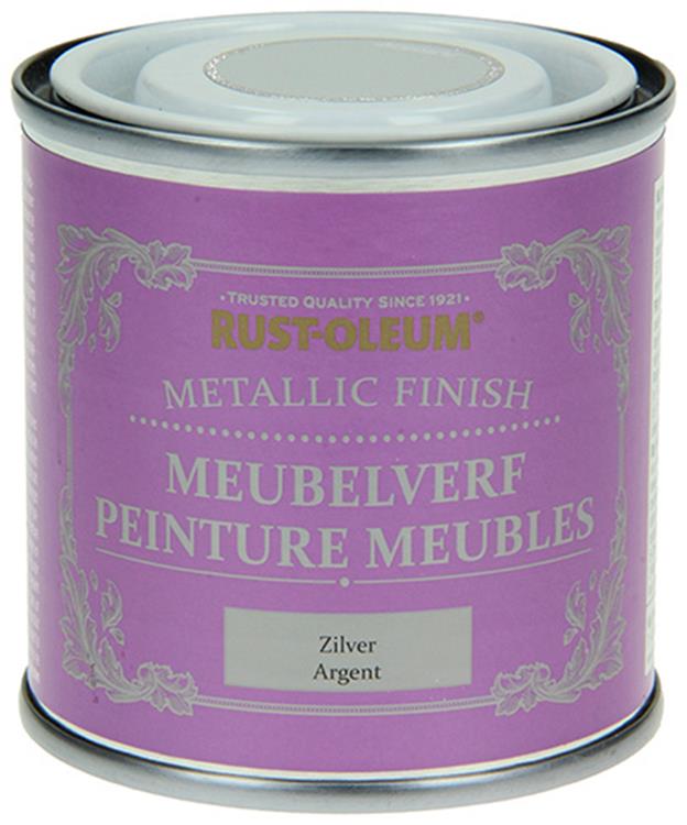 Rust-oleum 1050981 - peinture pour meubles argent métallisé 125 ml | 1 pièce
