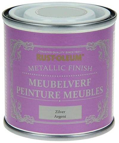 Rust-oleum 1050981 - peinture pour meubles argent métallisé 125 ml | 1 pièce