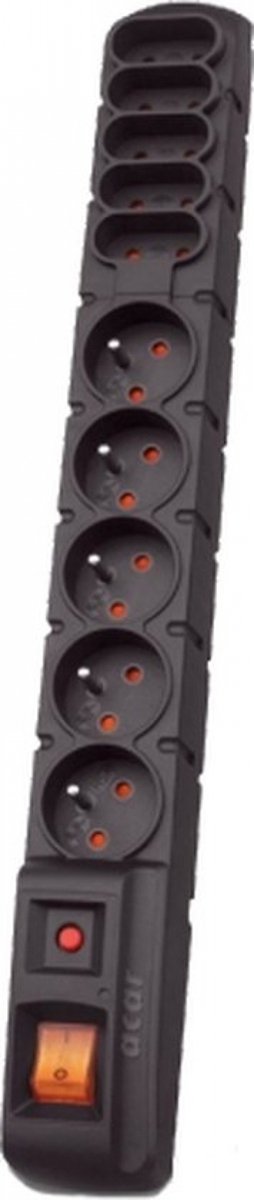 Acar série s10 - prise de protection contre les surtensions - noir - 10 prises - câble 3m