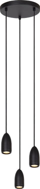 Lucide evora - lampe suspendue - ø 25 cm - 3xgu10 - noir