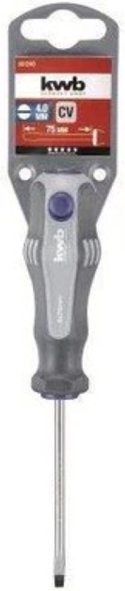 Tournevis Kwb 4,0 x 75 mm - tête fendue - pointe magnétique - soft grip