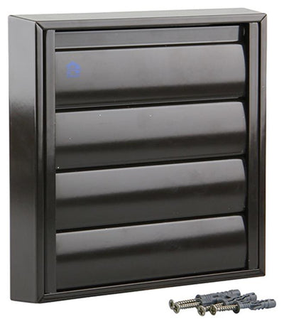 Renson 1006252 - grille de hotte aspirante en saillie 433 alu ral 8019 173x173mm | 2 pièces