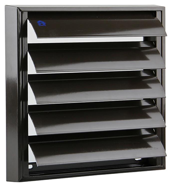 Renson 1006255 - grille de hotte aspirante en saillie 433 alu ral 8019 210x210mm | 2 pièces