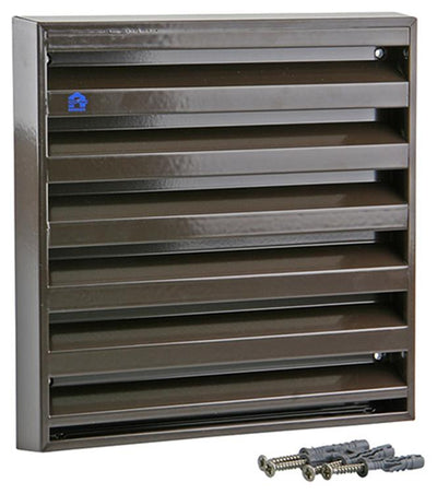 Renson 1006237 - grille murale en saillie aluminium 431 ral8019 225x225mm | 2 pièces
