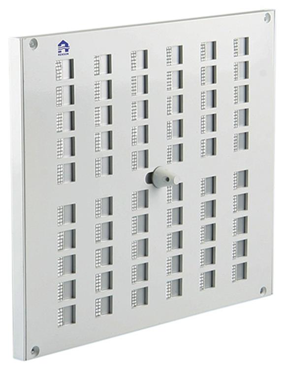 Renson 1006222 - surface de grille réglable. 4032 aluminium ral 9010 240x200mm | 2 pièces