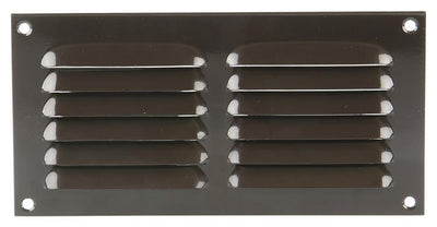 Renson 1015067 - grille à ailettes plate aluminium marron 200x100mm | 10 pièces