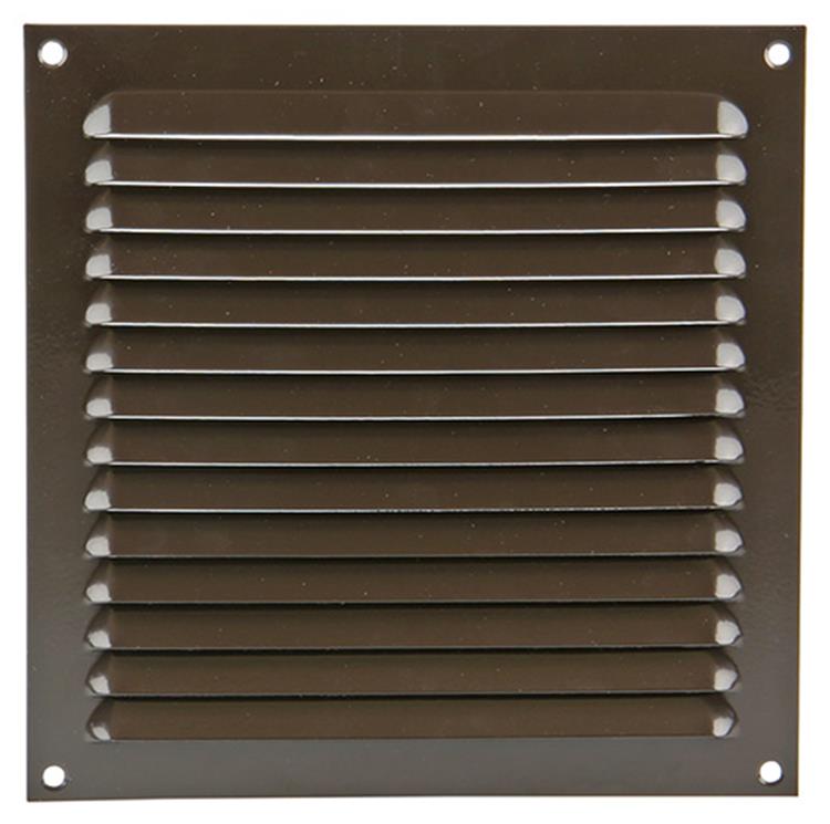 Renson 1015070 - grille à ailettes plate aluminium marron 200x200mm | 10 pièces