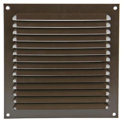 Renson 1015070 - grille à ailettes plate aluminium marron 200x200mm | 10 pièces