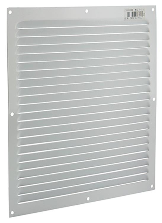 Renson 1015075 - grille à ailettes plate aluminium blanc 300x300mm | 10 pièces