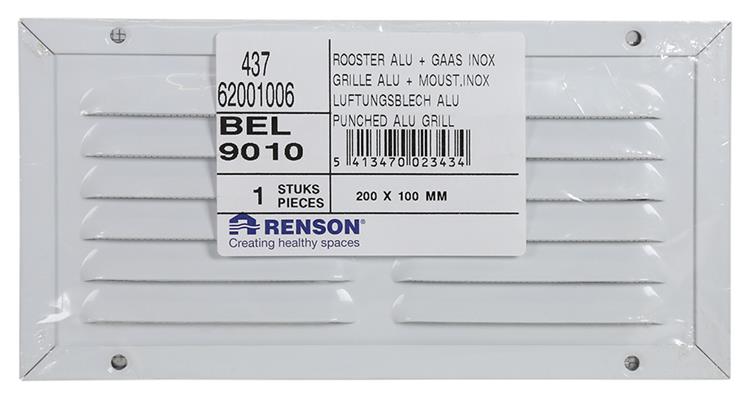 Renson 1008576 - lame r. 437 blanc 200x100mm | 5 pièces