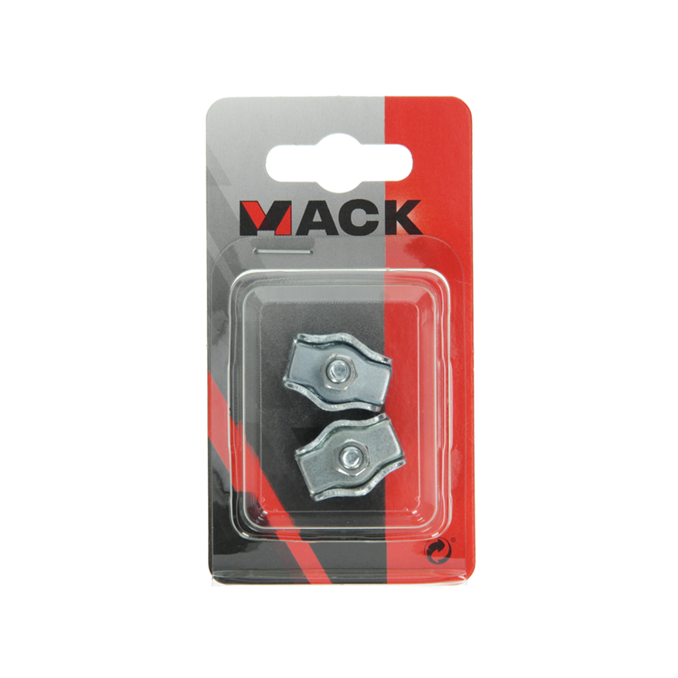Mack 1008478 - 2 serre-fils en acier 3mm simplex galvanisé | 10 pièces