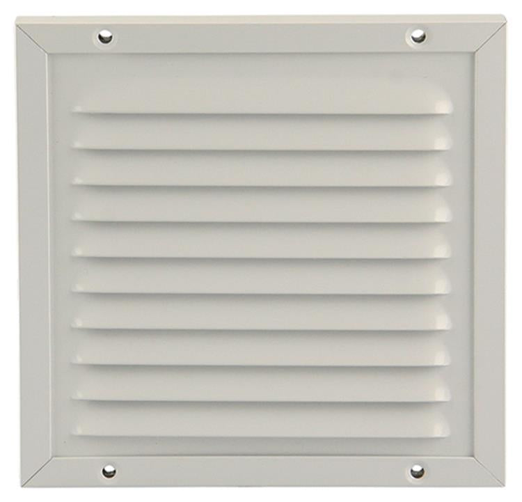Renson 1006342 - grille à hélices + cadre + moustiquaire. construction 437 ral9010 150x150mm | 2 pièces