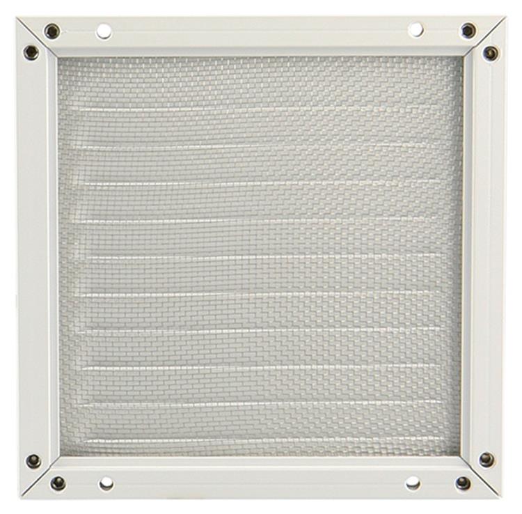 Renson 1006342 - grille à hélices + cadre + moustiquaire. construction 437 ral9010 150x150mm | 2 pièces