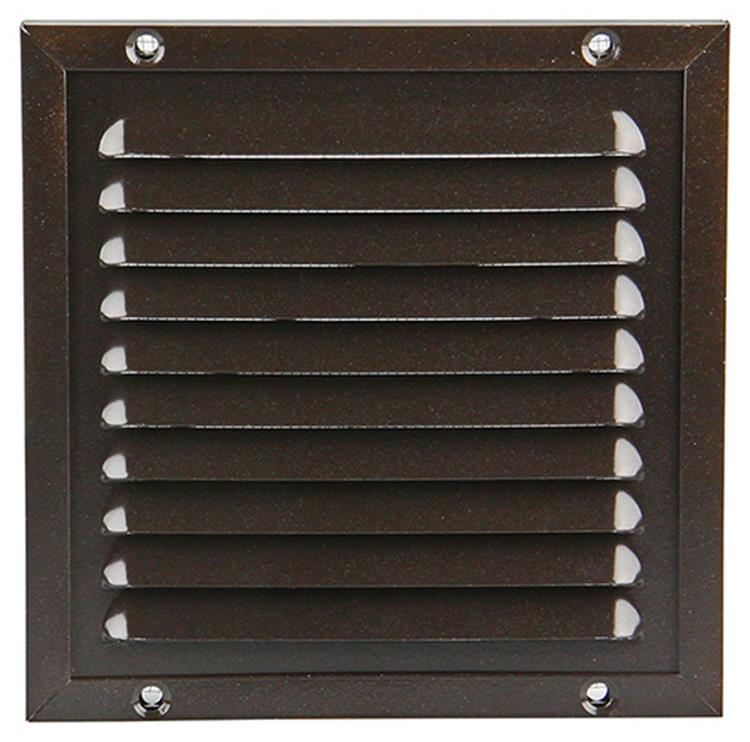 Renson 1006343 - grille à hélices + cadre + moustiquaire. construction 437 ral8019 150x150mm | 2 pièces