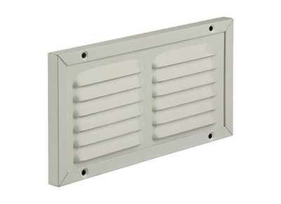 Renson 1006345 - grille à hélices + cadre + moustiquaire. construction 437 ral9010 200x100mm | 2 pièces