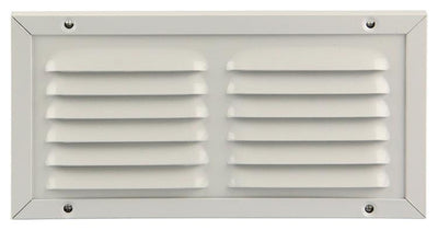 Renson 1006345 - grille à hélices + cadre + moustiquaire. construction 437 ral9010 200x100mm | 2 pièces