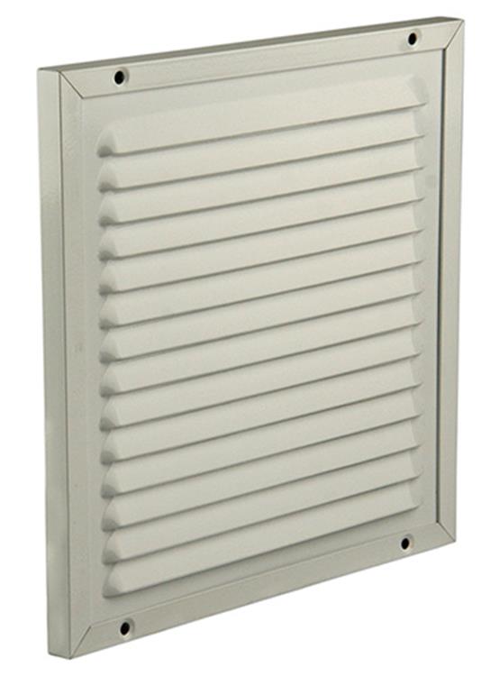 Renson 1006348 - grille à hélices + cadre + moustiquaire. construction 437 ral9010 200x200mm | 2 pièces