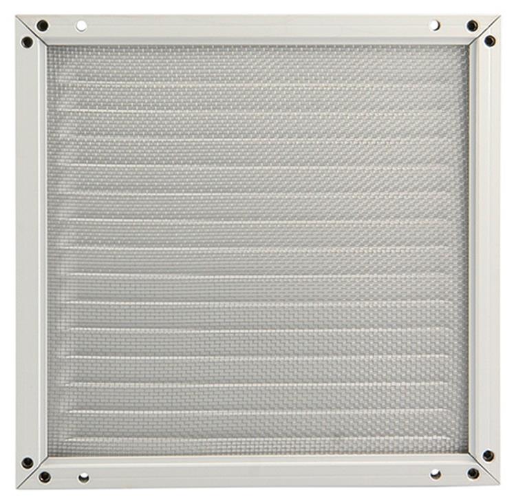 Renson 1006348 - grille à hélices + cadre + moustiquaire. construction 437 ral9010 200x200mm | 2 pièces