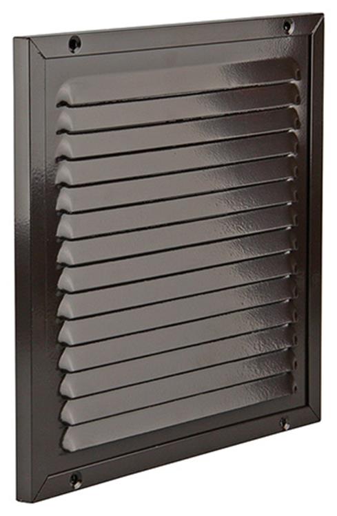 Renson 1006349 - grille à hélices + cadre + moustiquaire. construction 437 ral8019 200x200mm | 2 pièces