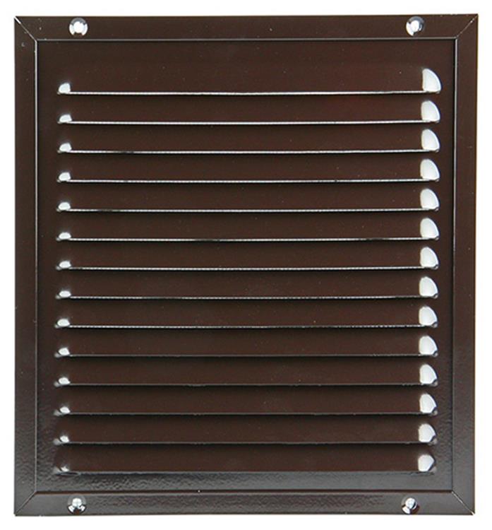 Renson 1006349 - grille à hélices + cadre + moustiquaire. construction 437 ral8019 200x200mm | 2 pièces
