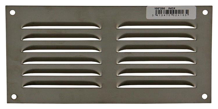 Renson 1006358 - grille à lames plate inox 438 200x100mm | 5 pièces