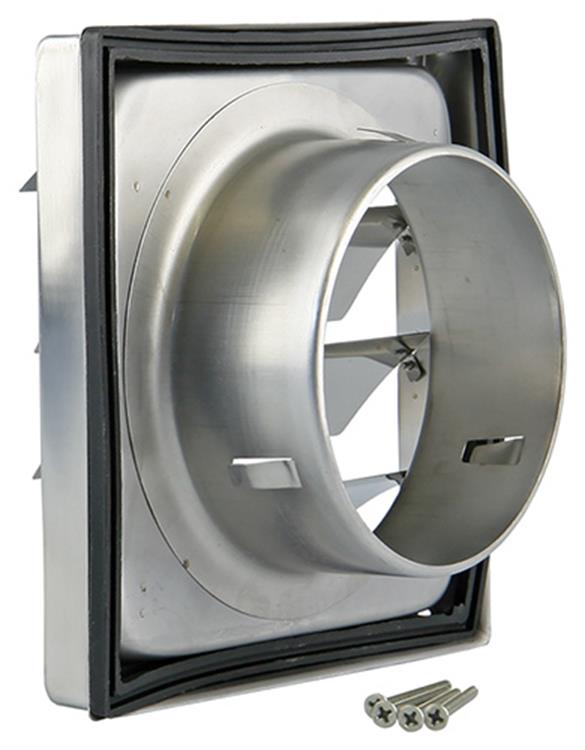 Renson 1006274 - grille de hotte aspirante à encastrer en acier inoxydable 633 ø150 | 2 pièces